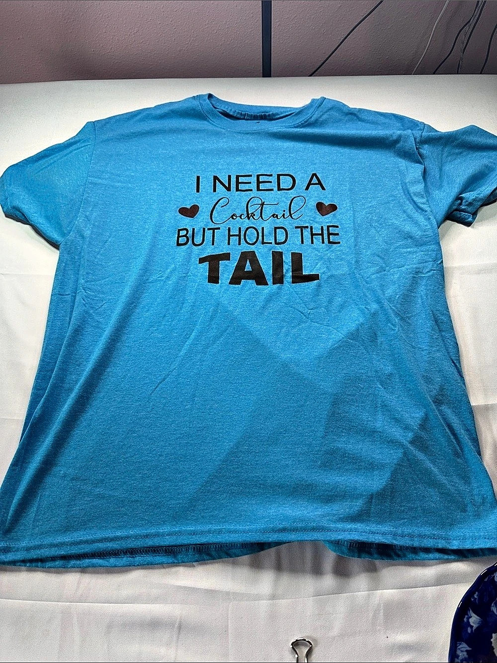 Hanes Graphic Short Sleeve Tee in Blue Size Medium